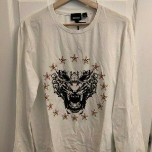 NWT Just Cavalli Men's Size L Long Sleeve Lion Head